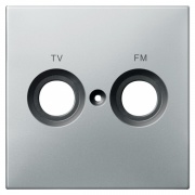 Накладка телевизионной розетки c надписью TV+FM System Design Merten сталь