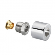 Набор присоединительный со стяжным кольцом Oventrop E - 1/2" для медной трубы D16 мм (цвет хром)