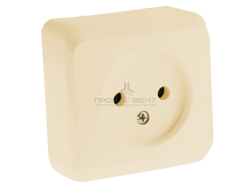 Розетка б/з Этюд кремовая [уп 25 шт]