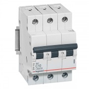 Автоматический выключатель Legrand RX3 3П 10A 4,5кА C (автомат электрический)
